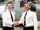 Cdr Roger Kennedy hands over to Lt Cdr Chris Hughes