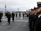 Deputy Commander of the French Navy inspects the formal parade