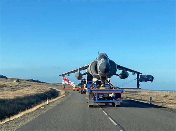 Naval engineers complete 8,000-mile move of vintage aircraft to Falklands