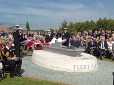 Unveiling the FAA memorial at the dedication