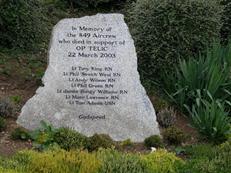 Memorial stone to 849NAS men killed in Op Telic 