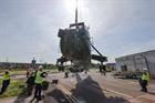 A Junglie flies again  the gate guardian is craned into its new home in front of Yeoviltons HQ build